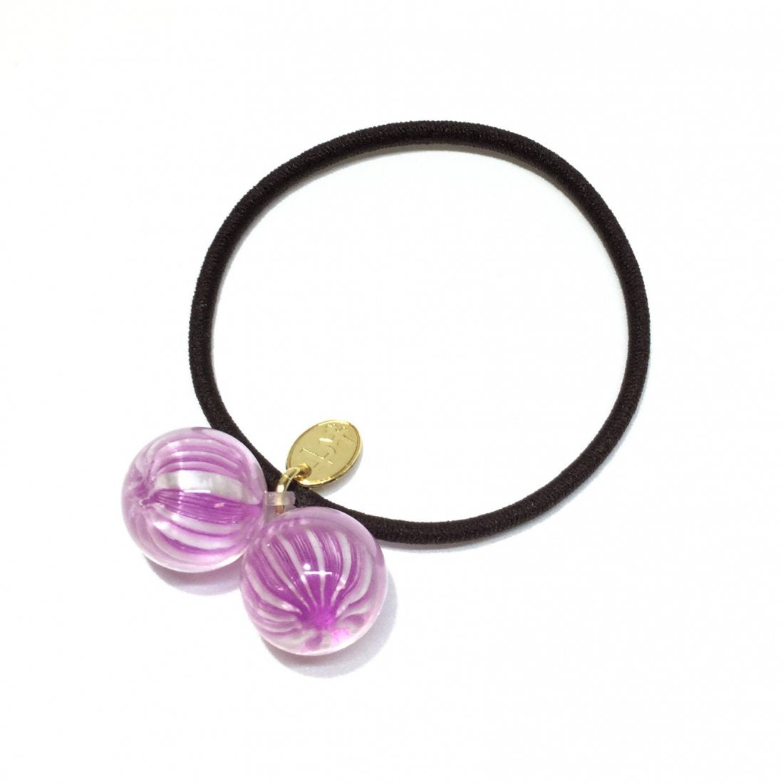 "Candy Hair Ties Small Grapes" Click here for products using small grape beads.