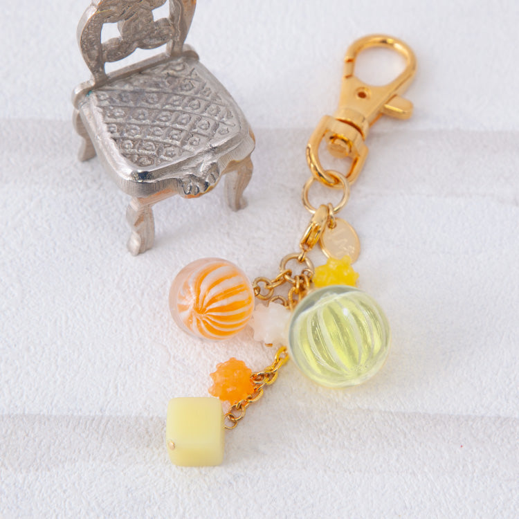 "Candy Bag Charm Keychain Lemon" Click here for products using lemon balls.