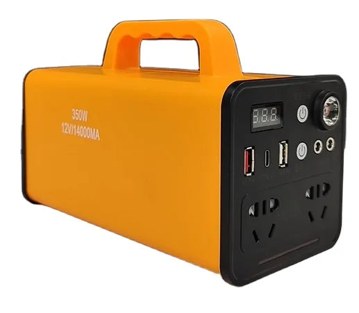 350W Portable Power Station Backup Lithium Battery with Led Lighting Solar Generator for Outdoors Camping Travel Emergency