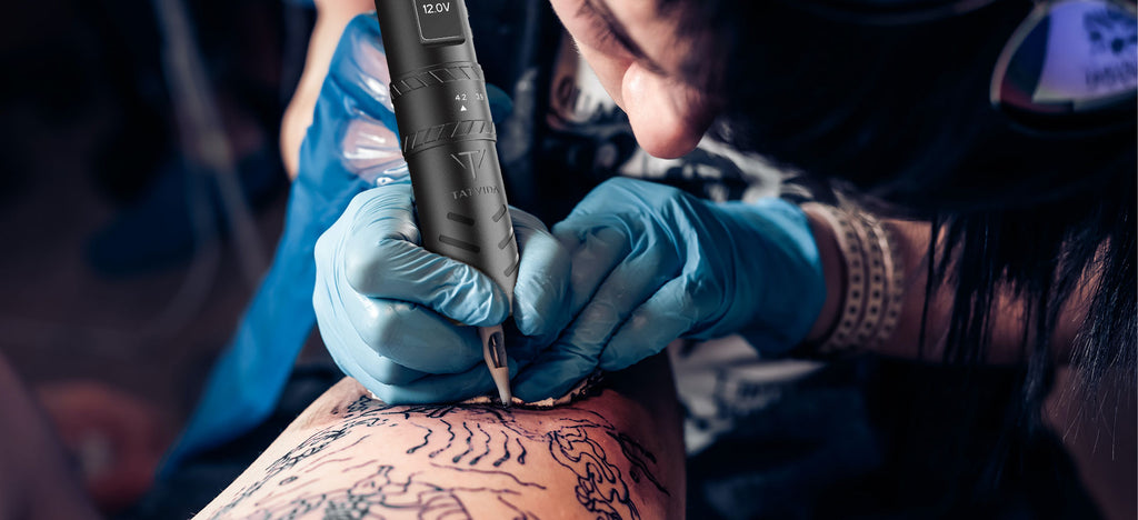 TATVIDA Tattoo Pen operates with whisper-quiet and precision