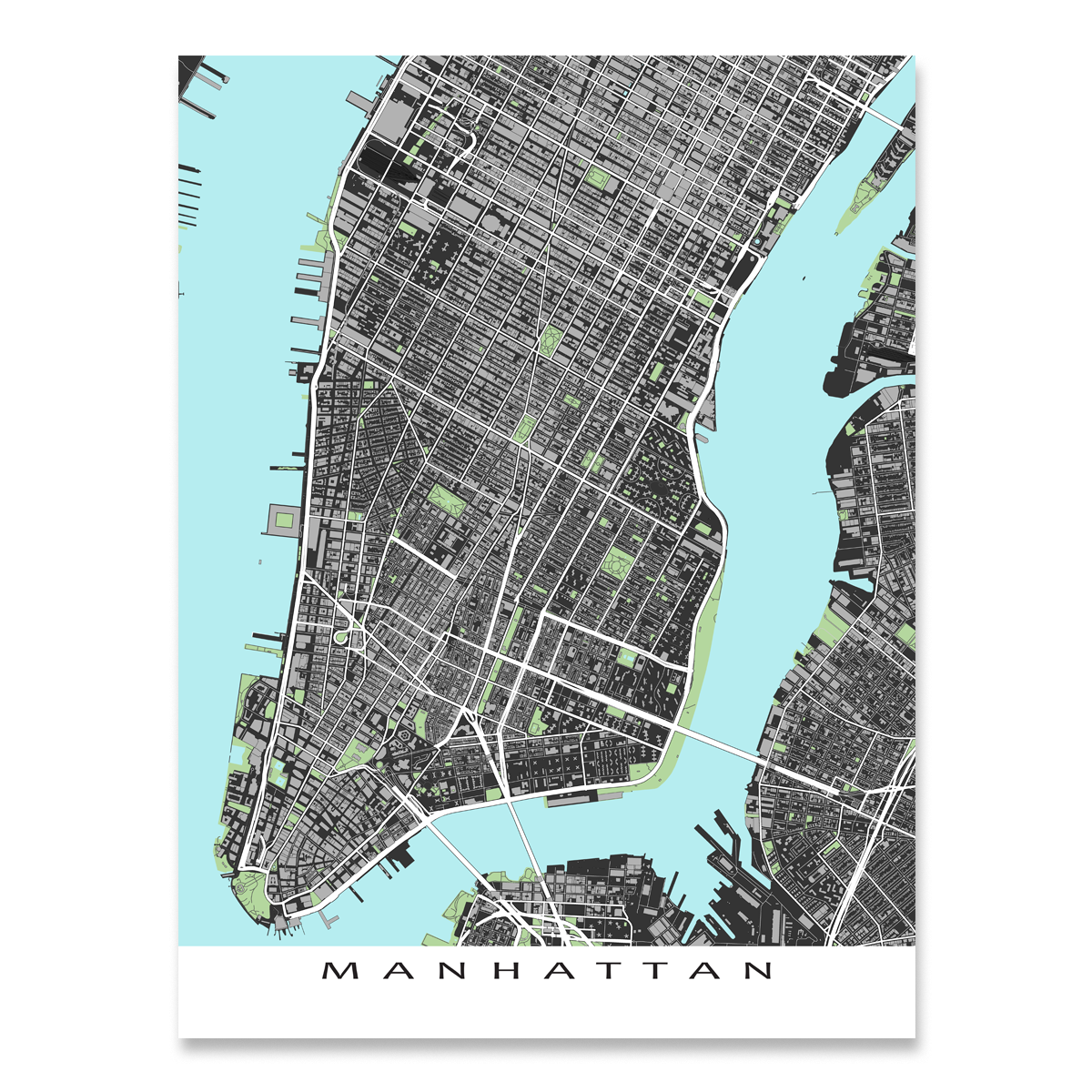 Lower Manhattan Map Print Nyc Usa Maps As Art