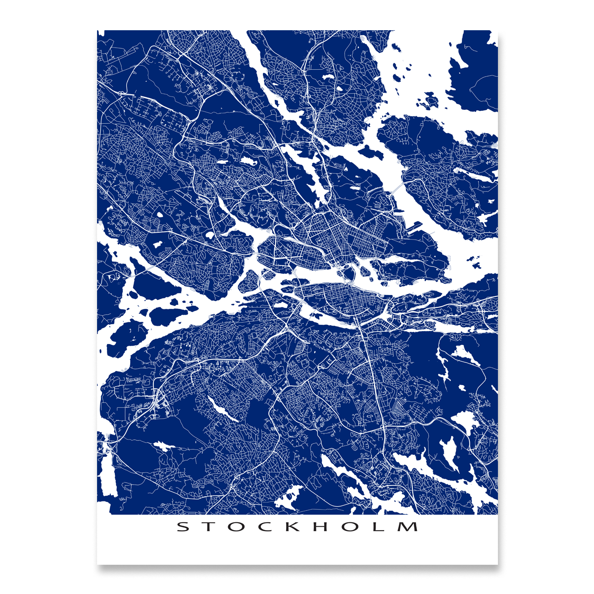 Stockholm Map Print Sweden Colors Maps As Art