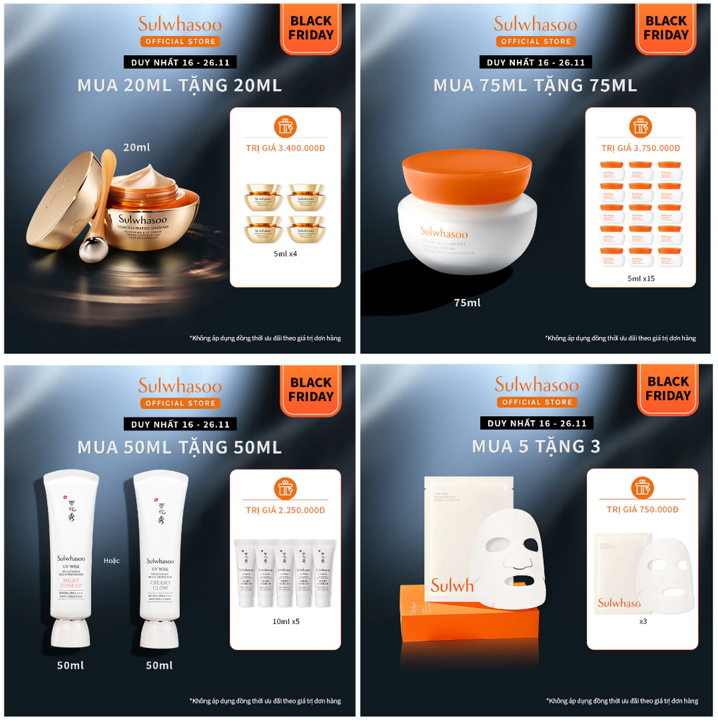 The variety types of Sulwhasoo's promotions