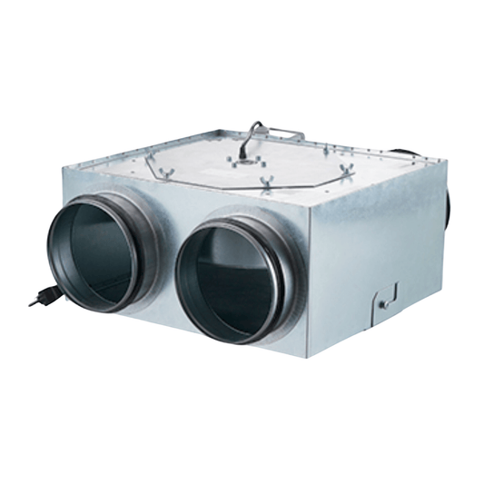 VENTS-US VK 150 PS Dryer Booster Fan for 6 inch Duct Work with Pressure Sensor That Automatically Detects Input from Dryer and Significantly Reduces