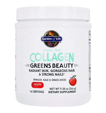 Colágeno Belleza y Verdes sabor Manzana, Piel, Uñas, Cabello, Articula