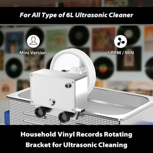 6L Ultrasonic Vinyl Record Washer with Bracket Vinyl Rotating Cleaner - MD DC PRINT - Eclipse Cleaner