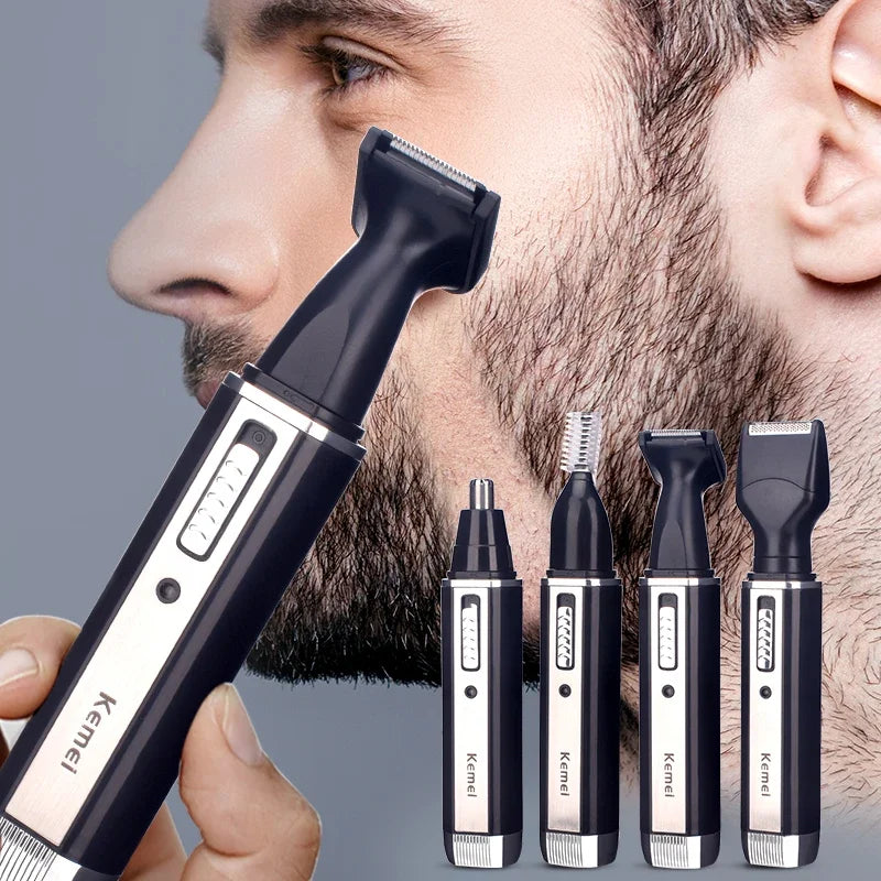 4 in 1 Rechargeable Men Electric Nose Ear Hair Trimmer Painless Women Trimming