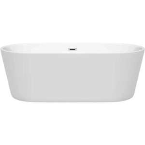 67" Elegant Freestanding Bathtub in White, Polished - MD DC PRINT