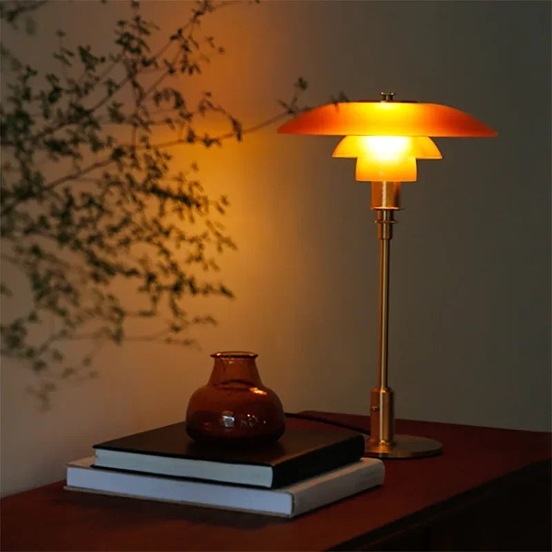Copenhagen Table Lamp - Modern Nordic Glass & Metal Light