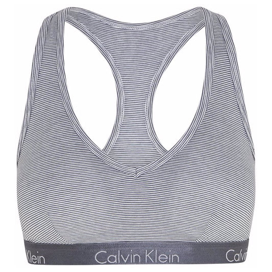 Calvin Klein Women's Motive Cotton Lightly Lined Bralette, Black