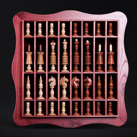 english barleycorn style chess set