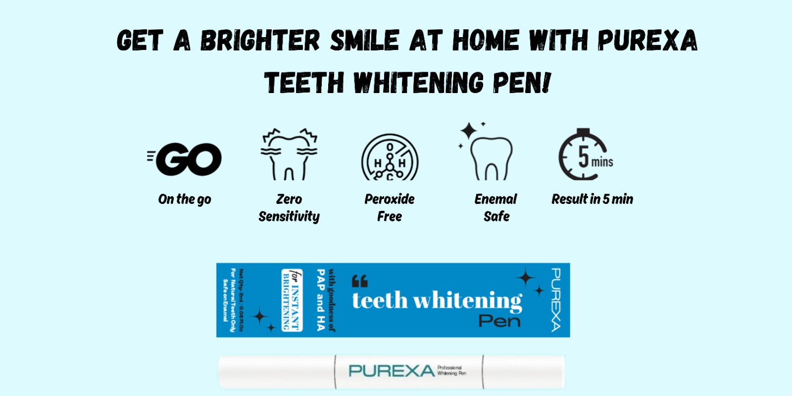 Get a Brighter Smile at Home with Purexa Teeth Whitening Pen!