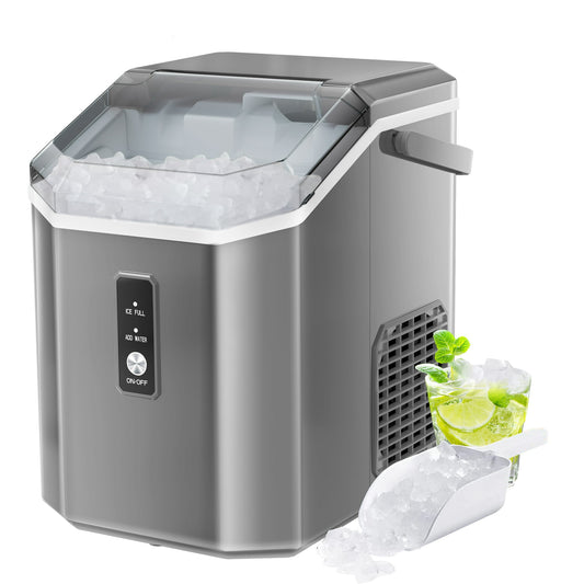 Auseo Nugget Ice Maker Countertop with Soft Chewable Pellet Ice