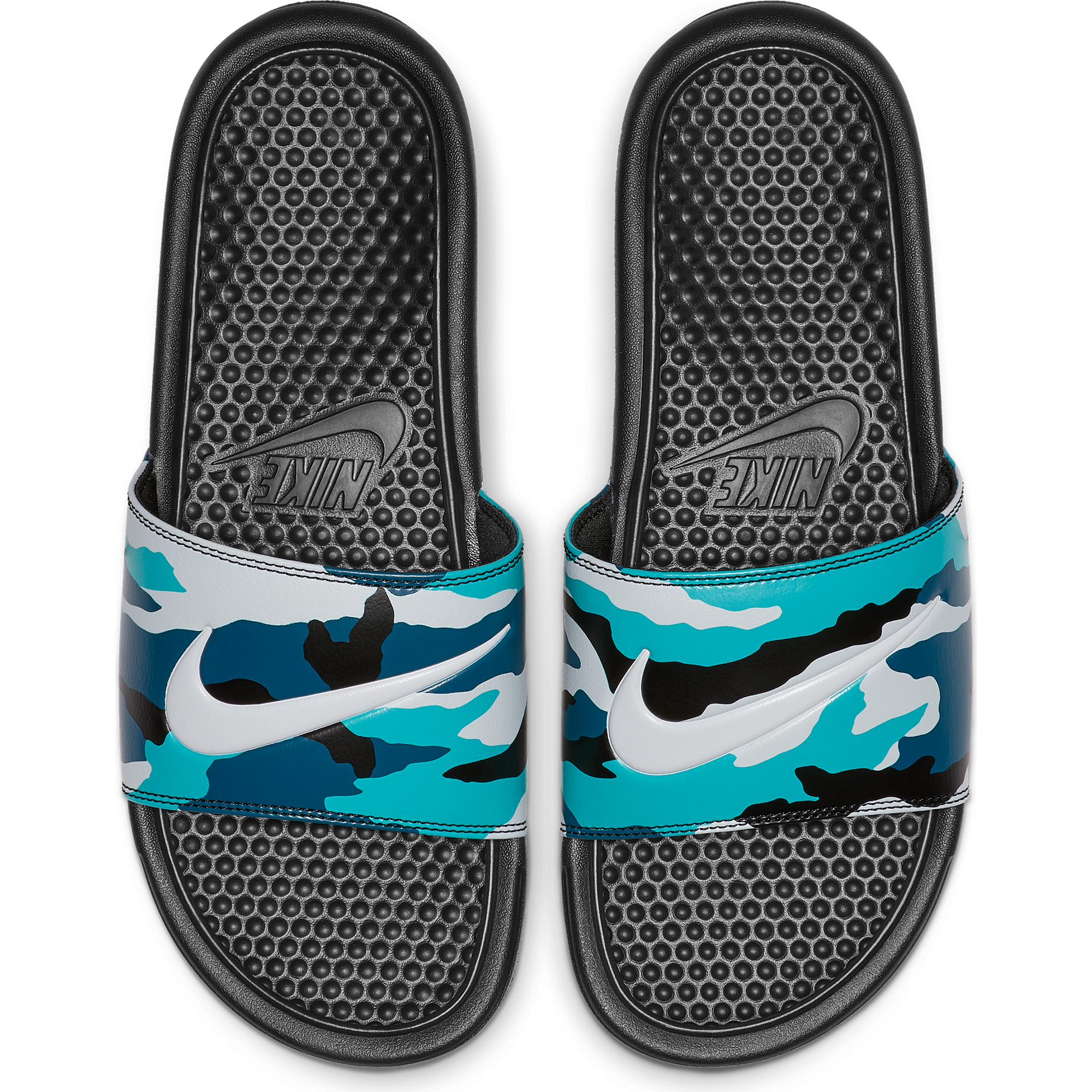 nike benassi teal