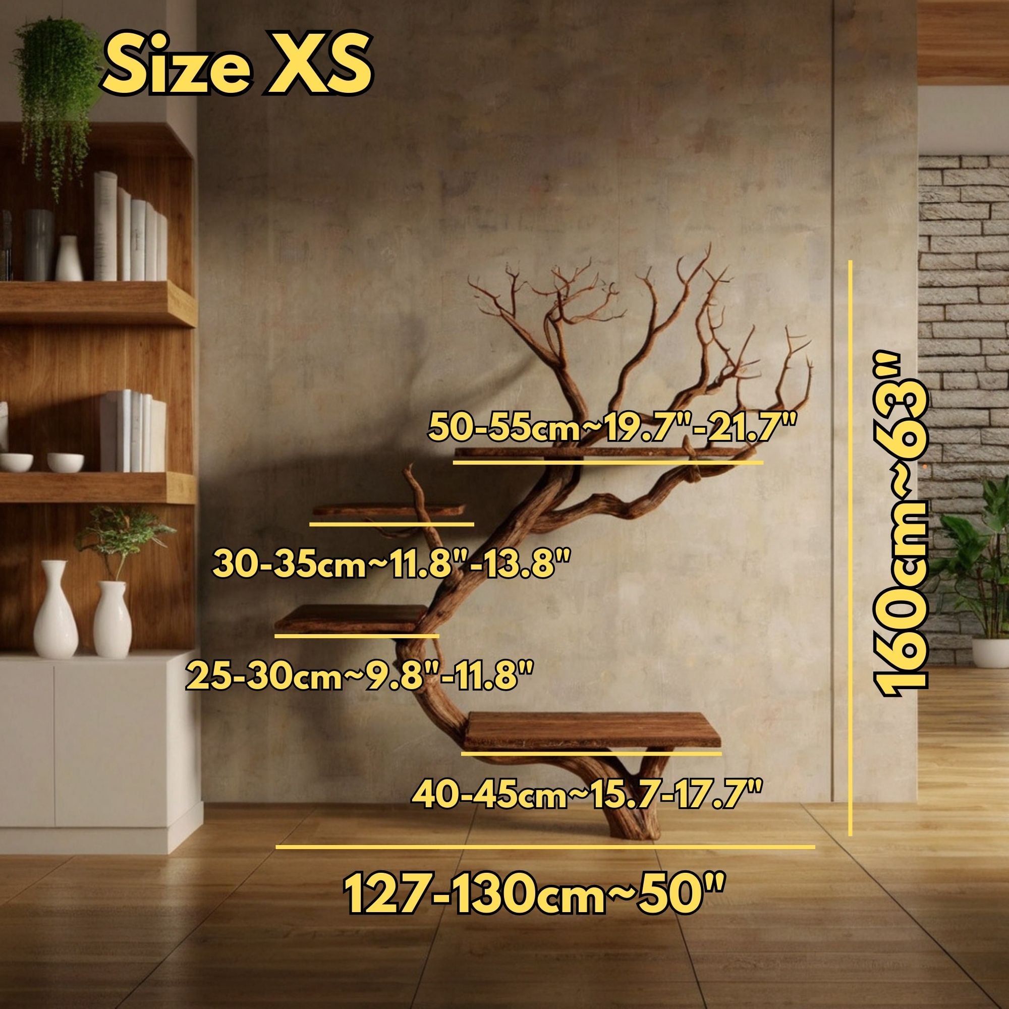VitaBranch Tree Bookshelf | Handmade Driftwood Solid Wood Bookcase - Bespoke Wood TTK