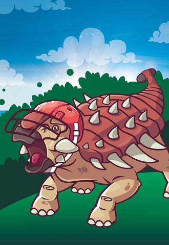 Ankylosaurus playing football