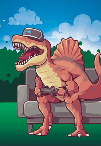 spinosaurus playing video games