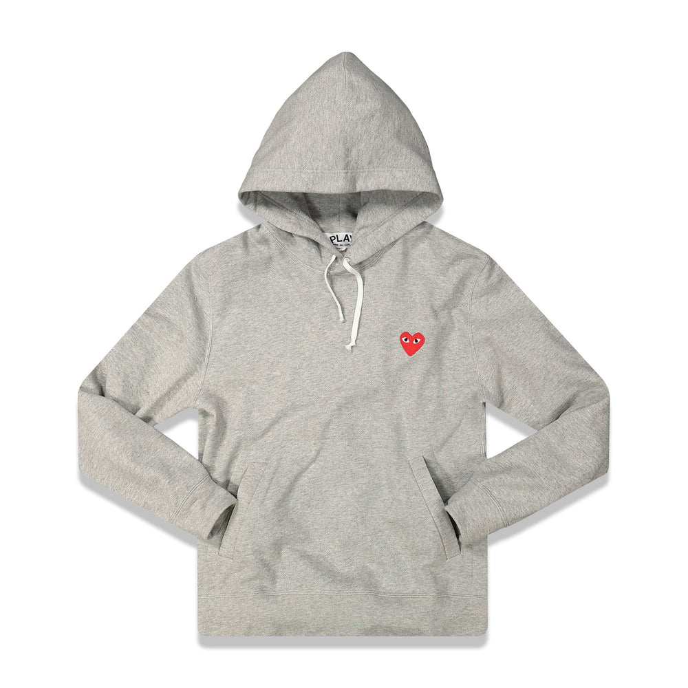COMME DES GARCONS PLAY Classic Hooded Sweatshirt In Grey