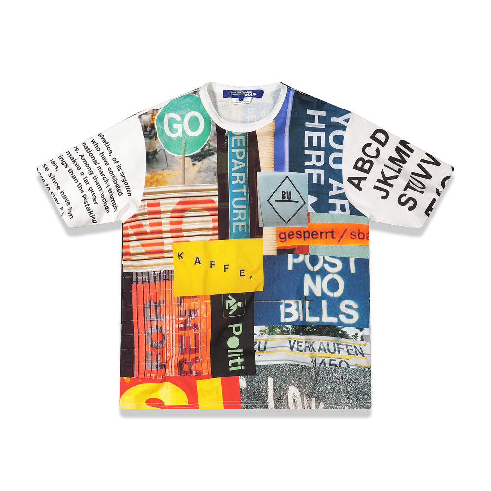 Junya Watanabe Street Sign Collage T-Shirt In Multicolor