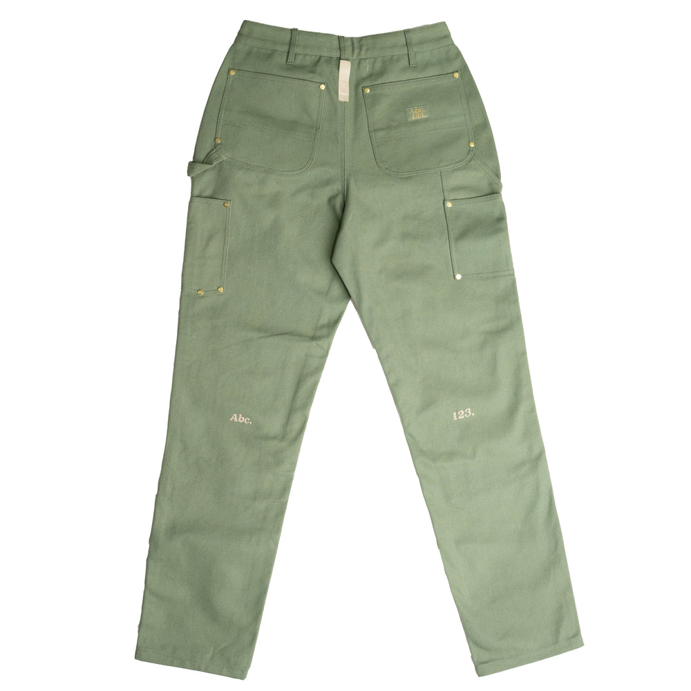 Abc. 123. Double Knee Pant In Aventurine Green