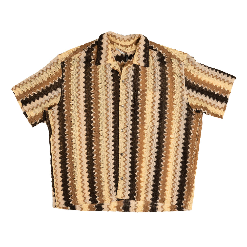 CMMN SWDN Arlo Printed Shirt In Brown | CNTRBND