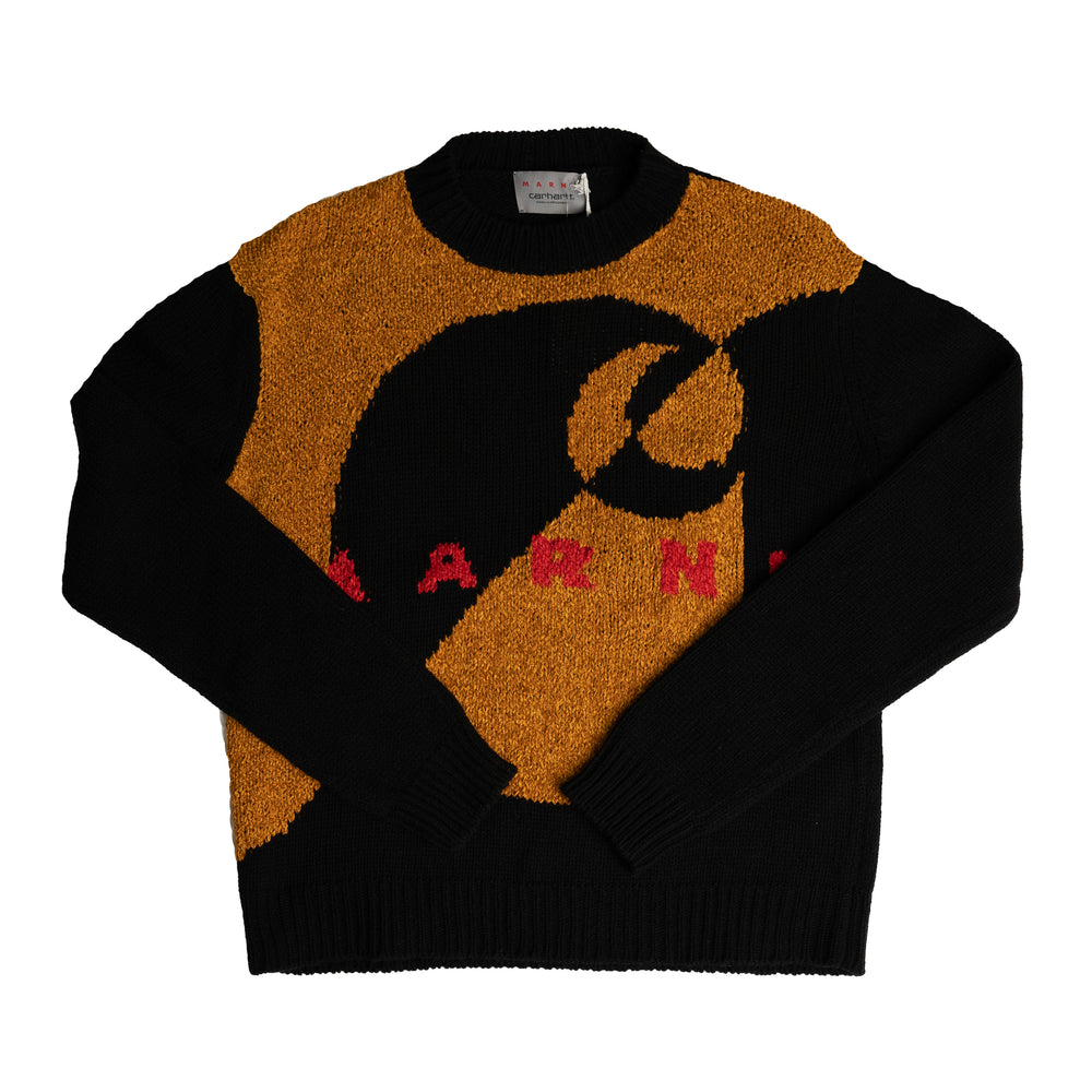 MARNI×carharttwip LOGO CREWNECK KNIT