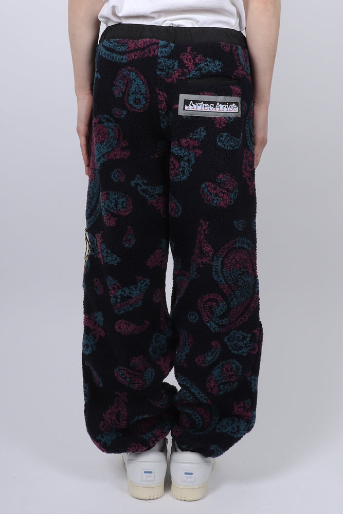 Aries Paisley Fleece Track Pants In Black