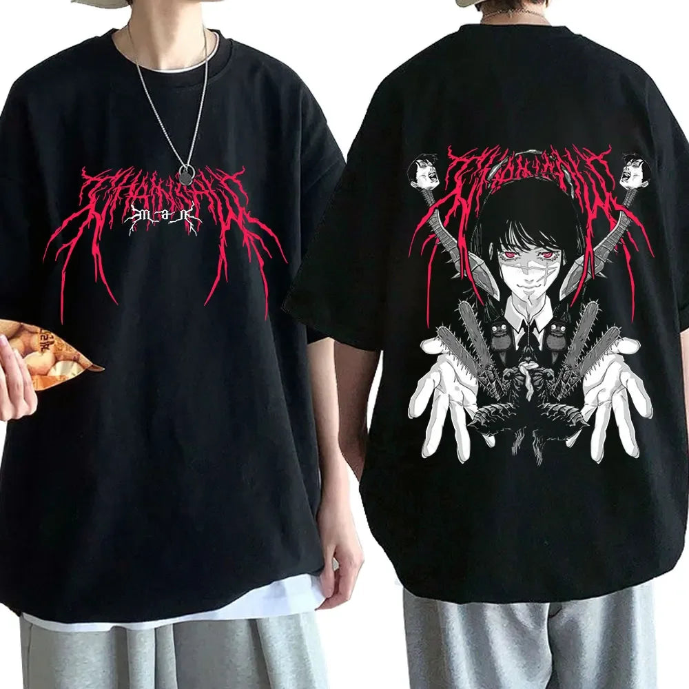 Anime Chainsaw Man T-shirts Manga Makima