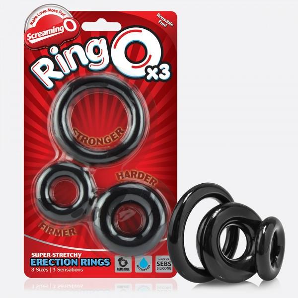 screaming o smooth stretchy rubber erection cock ring