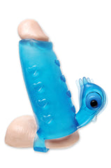 Deluxe Vibrating Waterproof Jelly Penis Enhancer Sleeve