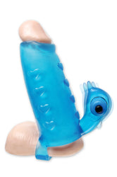 Deluxe Vibrating Waterproof Jelly Enhance Sleeve