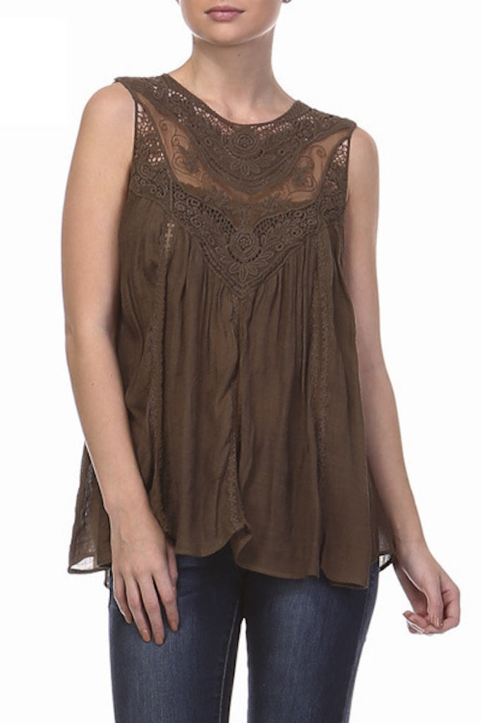 Lace Detail Bohemian Top in Two Colors – TRAITS