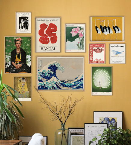 High quality prints are hanged on the wall