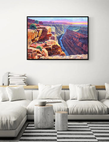 Grand Canyon painting on the wall