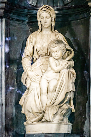 sculpture of a mother with her child