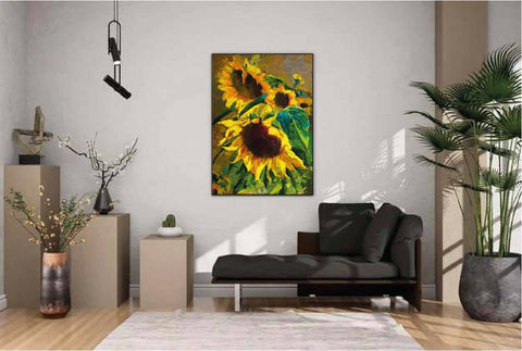 sunflower painting canvas art prints