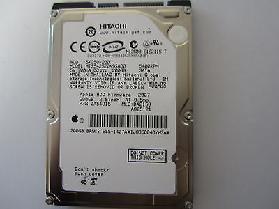 NEW SEALED Hitachi 200GB 2.5" SATA Hard Drive HTS542520K9SA00 0A54915 5k250-200 - Electronic Mac
