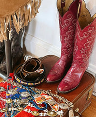 Vintage Red Cowboy Boots