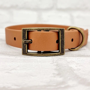 Waterproof Biothane© Dog Collar Light Brown - Oh Nana! Pet Boutique 