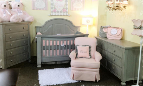 Gray crib 4-in-1 convertible