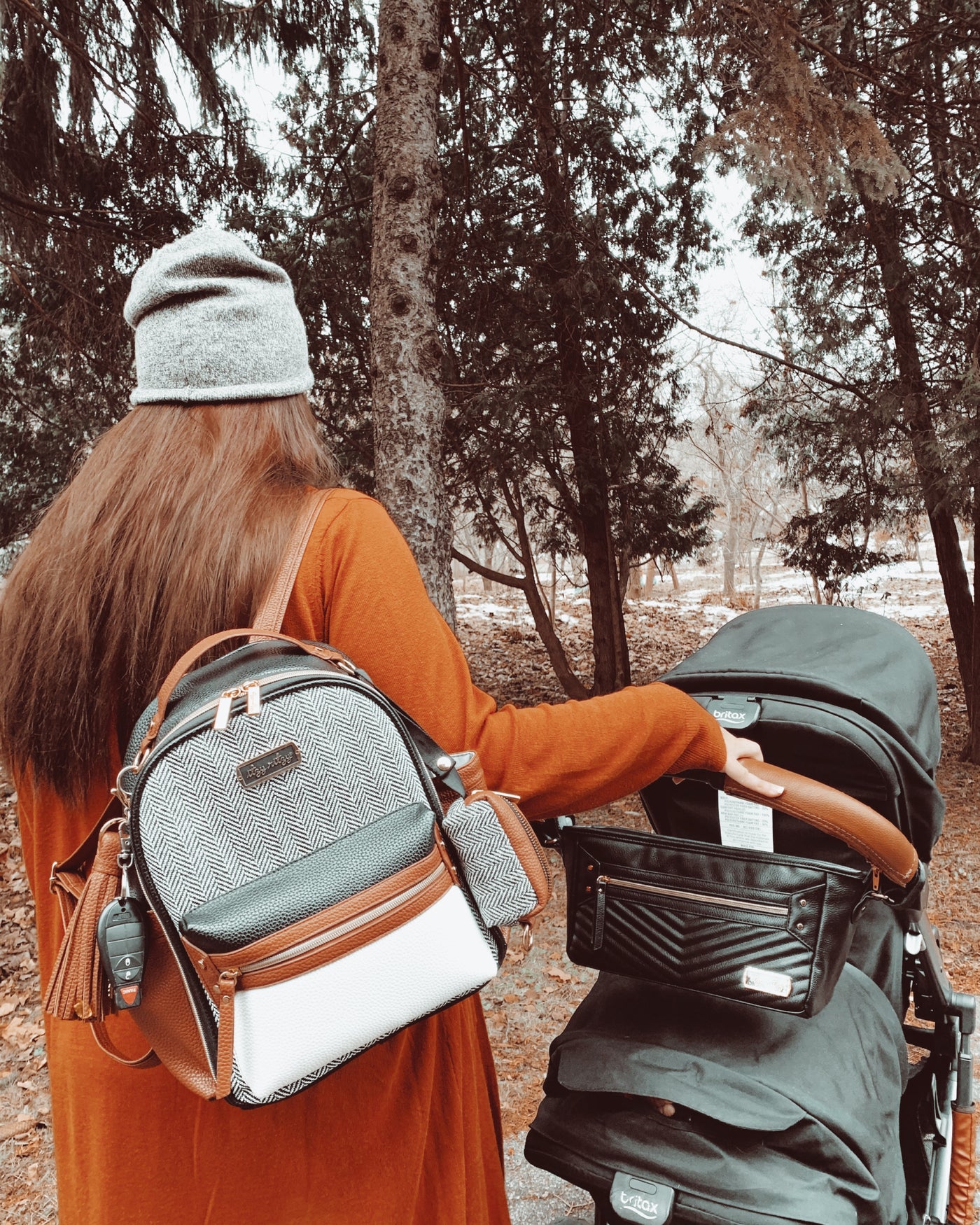 itzy ritzy coffee and cream backpack