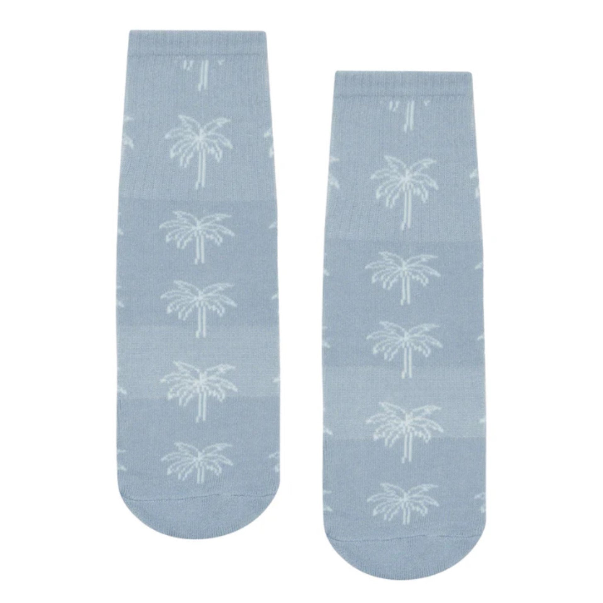 Crew Grip Socks - Blue Palms (Barre / Pilates)