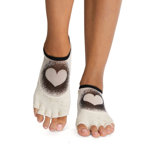 Toesox Grip Half Toe Bellarina 2 Pack Black, Oatmeal- Small : :  Clothing, Shoes & Accessories