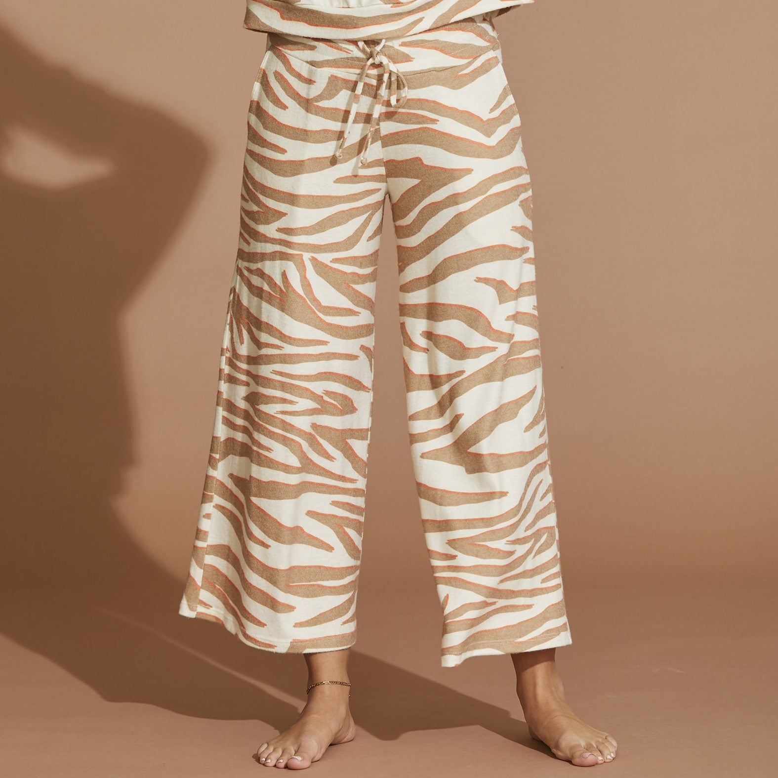 Hailey Pant - Cloud Cream Zebra Print