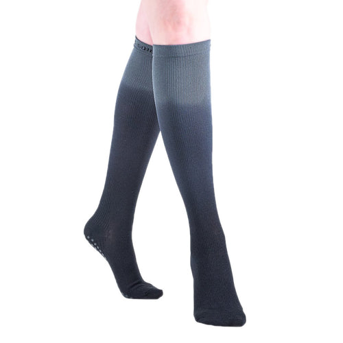 ToeSox Grip Full Toe Scrunch Knee High - Black Space Dye – Yogamatters