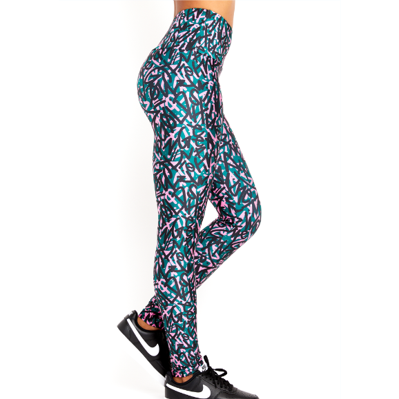 Goldsheep Layered Graffiti 7/8 Crop Leggings