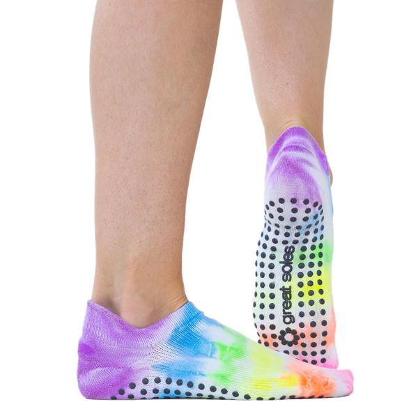 Avery Tie-Dye Neon Multi Grip Socks