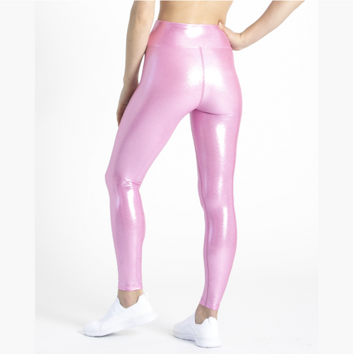 Shimmer All Day Iridescent Legging - Pink, Fashion Nova, Leggings