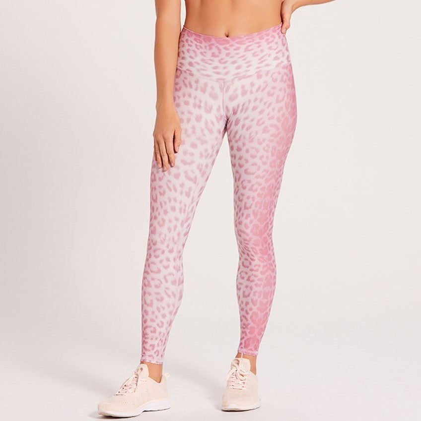 Niyama Sol Pink Leopard Barefoot Leggings