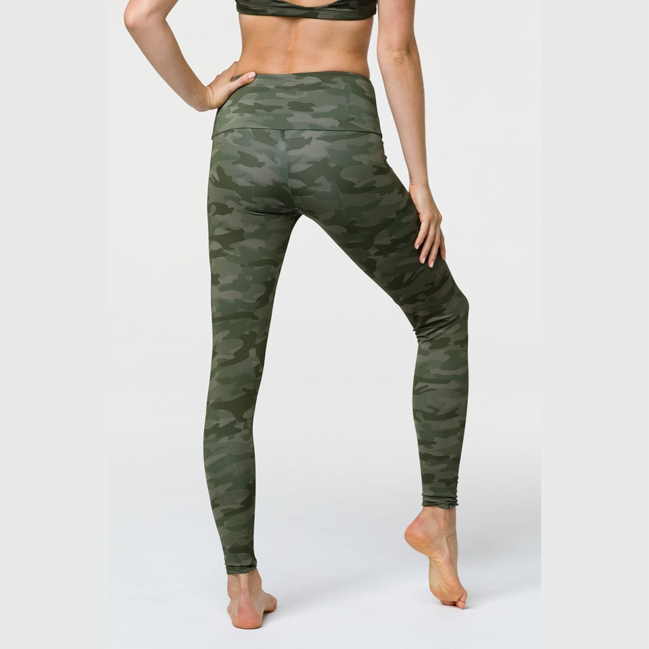 High Rise Leggings - Moss Camo